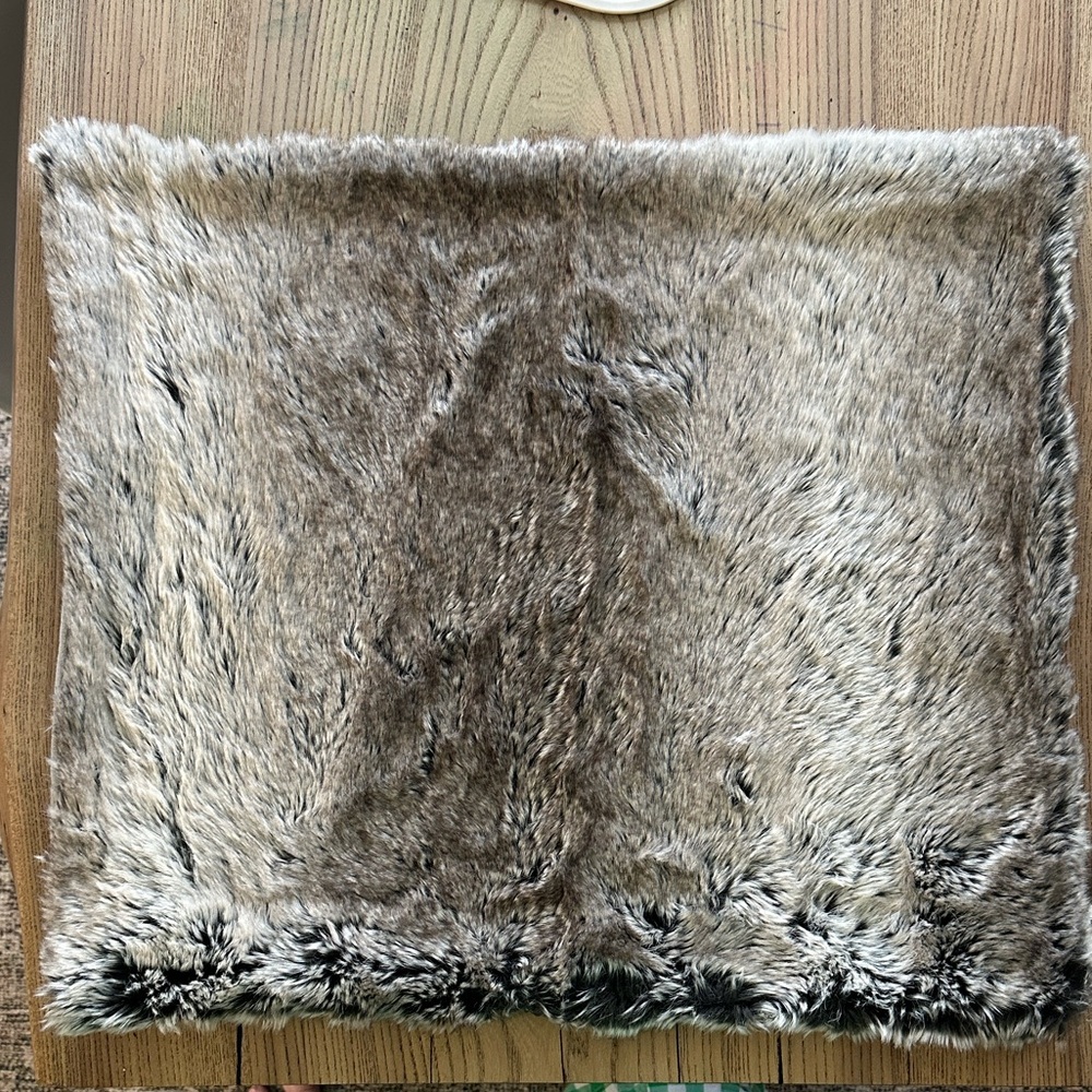 Pottery Barn Faux Fur Placemats and Table Runner